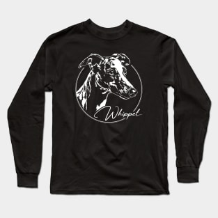 Funny Proud Whippet dog portrait sighthound mom Long Sleeve T-Shirt